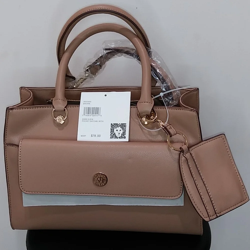NWT Anne Klein Pocket Satchel Bag - Picture 2 of 13